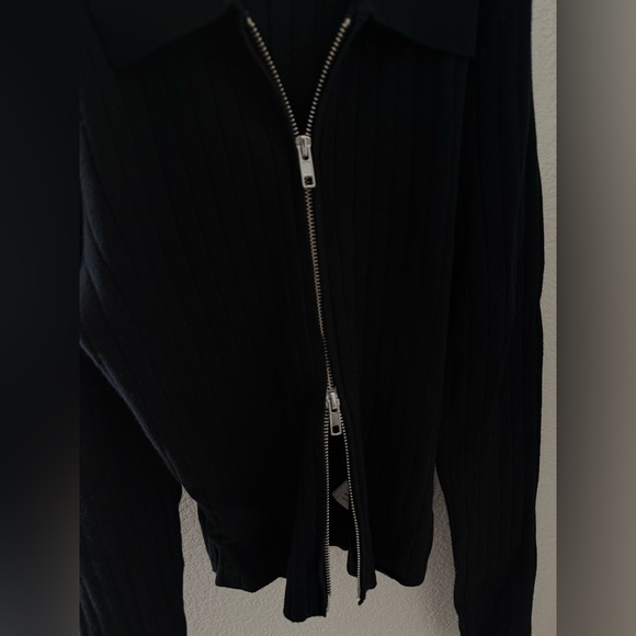 Abercrombie & Fitch Sweaters - Abercrombie & Fitch Black Ribbed Jacket
